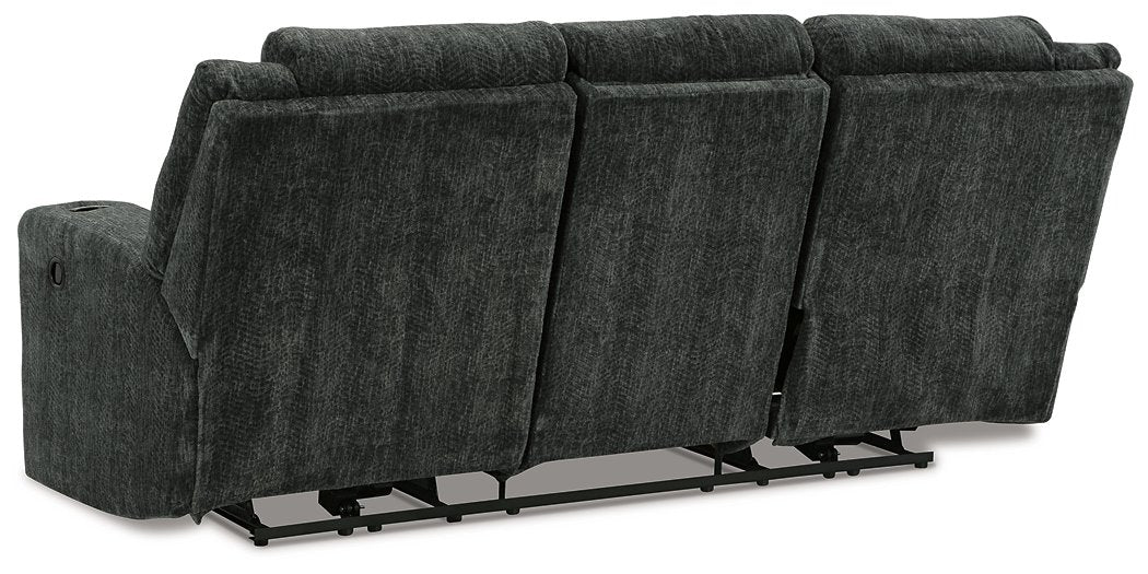 Martinglenn Reclining Sofa with Drop Down Table - World Furniture Gallery (Newark, CA)