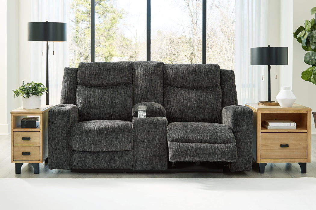 Martinglenn Reclining Loveseat with Console - World Furniture Gallery (Newark, CA)