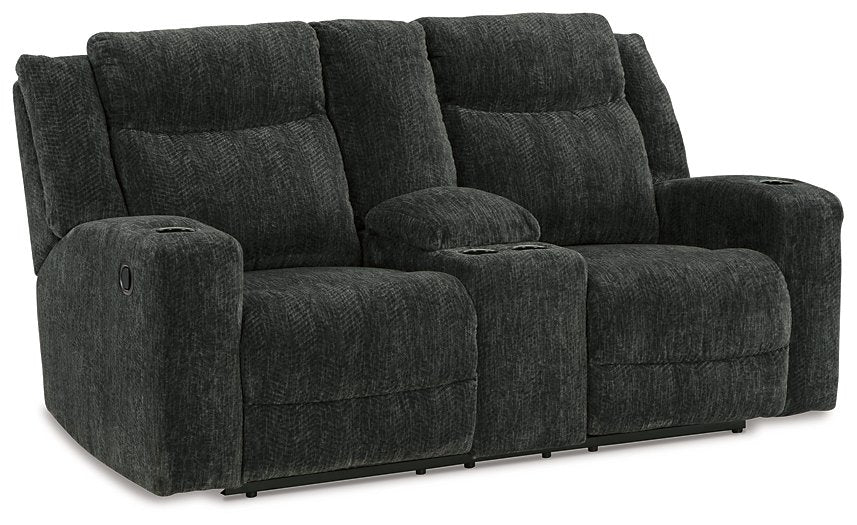 Martinglenn Reclining Loveseat with Console - World Furniture Gallery (Newark, CA)