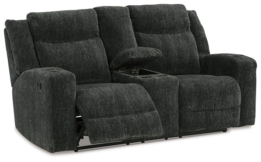 Martinglenn Reclining Loveseat with Console - World Furniture Gallery (Newark, CA)