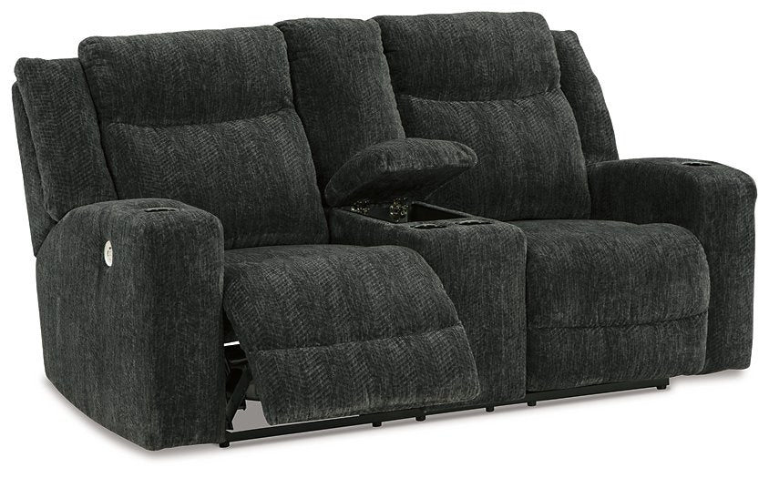 Martinglenn Power Reclining Loveseat with Console - World Furniture Gallery (Newark, CA)