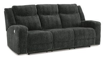 Martinglenn Power Reclining Sofa with Drop Down Table - World Furniture Gallery (Newark, CA)