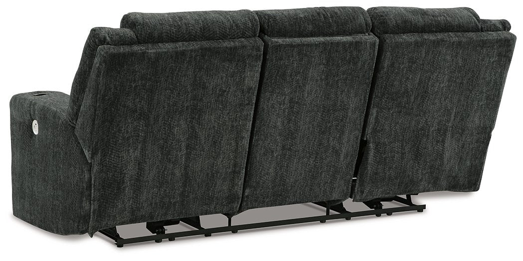 Martinglenn Power Reclining Sofa with Drop Down Table - World Furniture Gallery (Newark, CA)