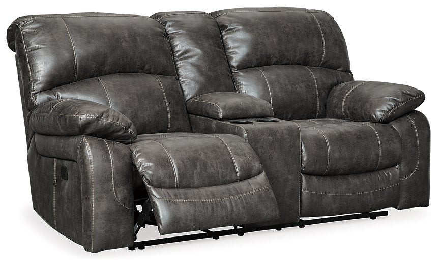 Dunwell Power Reclining Loveseat with Console - World Furniture Gallery (Newark, CA)