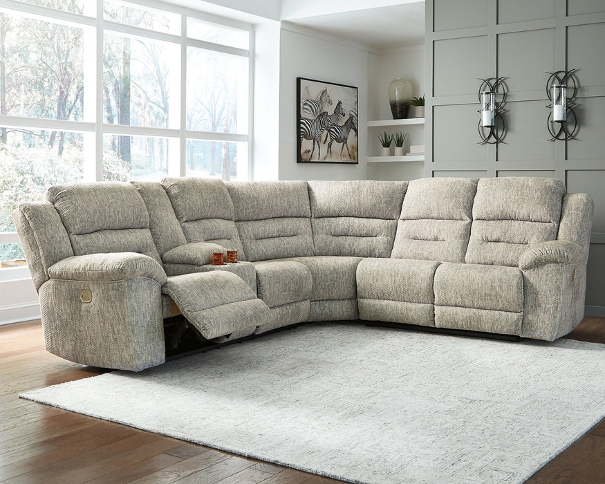 Family Den 3-Piece Power Reclining Sectional - World Furniture Gallery (Newark, CA)