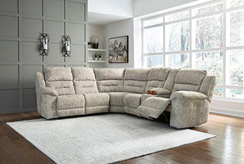 Family Den 3-Piece Power Reclining Sectional - World Furniture Gallery (Newark, CA)