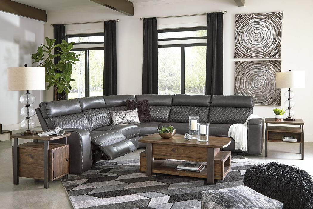 Samperstone Power Reclining Sectional - World Furniture Gallery (Newark, CA)