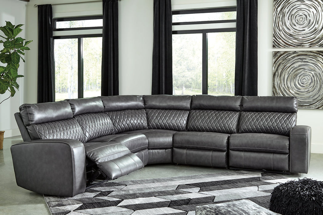 Samperstone Power Reclining Sectional - World Furniture Gallery (Newark, CA)