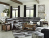 Samperstone Power Reclining Sectional - World Furniture Gallery (Newark, CA)