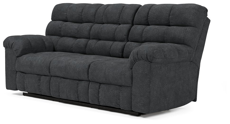 Wilhurst Reclining Sofa with Drop Down Table - World Furniture Gallery (Newark, CA)