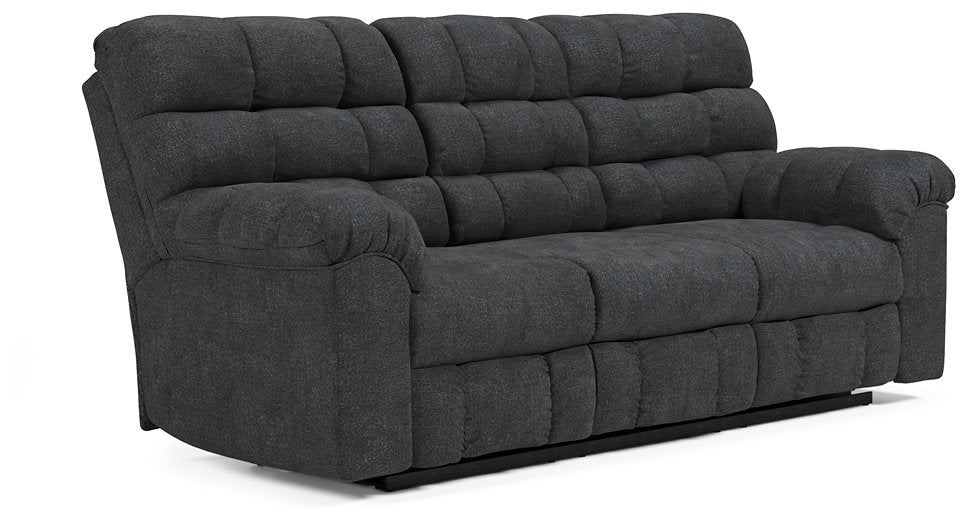 Wilhurst Reclining Sofa with Drop Down Table - World Furniture Gallery (Newark, CA)