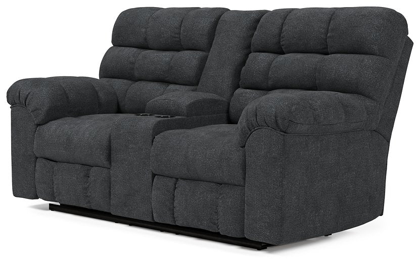 Wilhurst Reclining Loveseat with Console - World Furniture Gallery (Newark, CA)