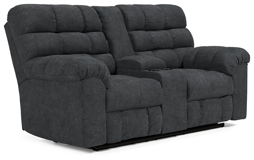 Wilhurst Reclining Loveseat with Console - World Furniture Gallery (Newark, CA)