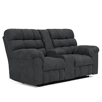 Wilhurst Reclining Loveseat with Console - World Furniture Gallery (Newark, CA)