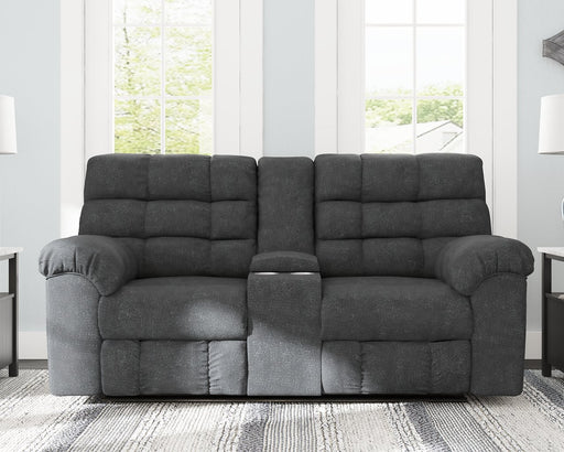 Wilhurst Reclining Loveseat with Console - World Furniture Gallery (Newark, CA)