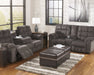 Acieona Reclining Sofa with Drop Down Table - World Furniture Gallery (Newark, CA)