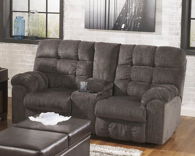 Acieona Reclining Loveseat with Console - World Furniture Gallery (Newark, CA)