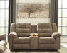 Workhorse Reclining Loveseat with Console - World Furniture Gallery (Newark, CA)