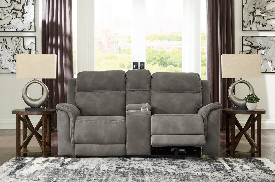 Next-Gen DuraPella Power Reclining Loveseat with Console - World Furniture Gallery (Newark, CA)