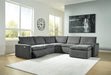 Hartsdale Power Reclining Sectional with Chaise - World Furniture Gallery (Newark, CA)