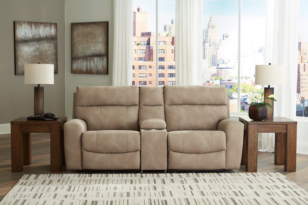 Next-Gen DuraPella Power Reclining Sectional Loveseat with Console - World Furniture Gallery (Newark, CA)