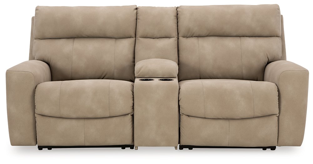 Next-Gen DuraPella Power Reclining Sectional Loveseat with Console - World Furniture Gallery (Newark, CA)