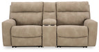 Next-Gen DuraPella Power Reclining Sectional Loveseat with Console - World Furniture Gallery (Newark, CA)