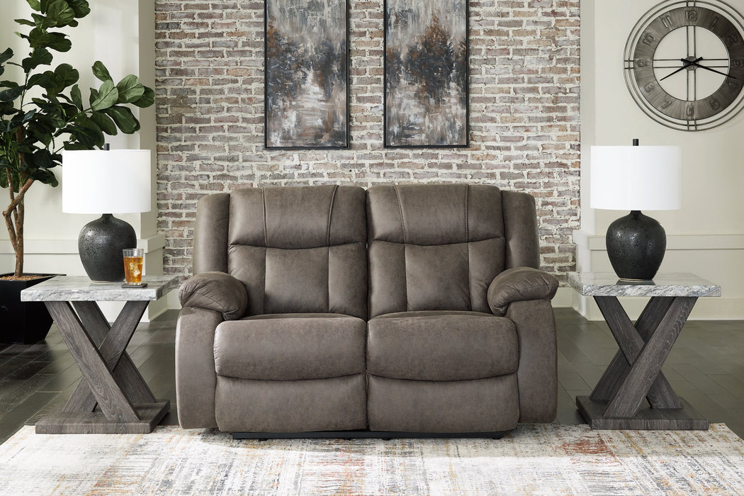 First Base Reclining Loveseat - World Furniture Gallery (Newark, CA)