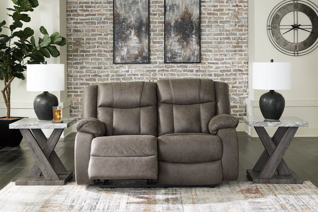 First Base Reclining Loveseat - World Furniture Gallery (Newark, CA)