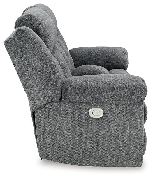 Tip-Off Power Reclining Loveseat - World Furniture Gallery (Newark, CA)