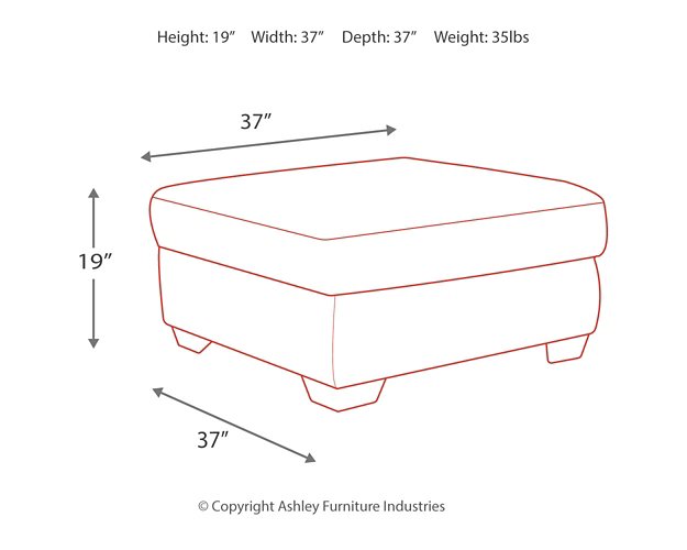 Accrington Oversized Ottoman - World Furniture Gallery (Newark, CA)