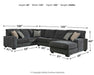 Tracling 3-Piece Sectional with Chaise - World Furniture Gallery (Newark, CA)