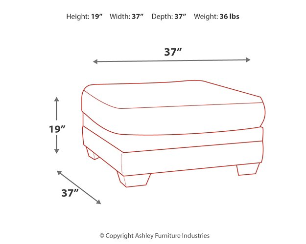 Tracling Oversized Ottoman - World Furniture Gallery (Newark, CA)