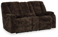 Soundwave Reclining Loveseat with Console - World Furniture Gallery (Newark, CA)