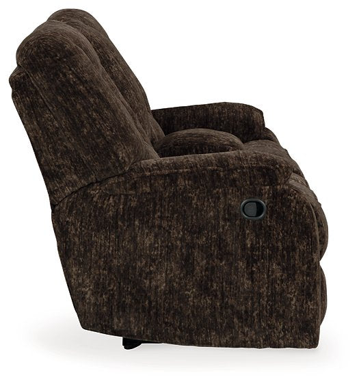 Soundwave Reclining Loveseat with Console - World Furniture Gallery (Newark, CA)