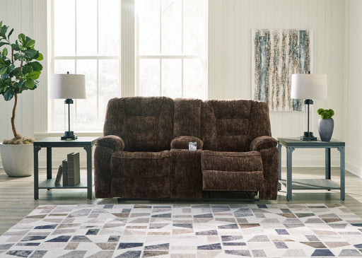 Soundwave Reclining Loveseat with Console - World Furniture Gallery (Newark, CA)