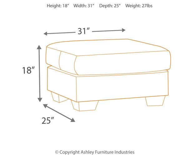 Darcy Ottoman - World Furniture Gallery (Newark, CA)