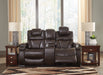 Warnerton Power Reclining Loveseat with Console - World Furniture Gallery (Newark, CA)