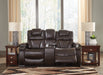 Warnerton Power Reclining Loveseat with Console - World Furniture Gallery (Newark, CA)