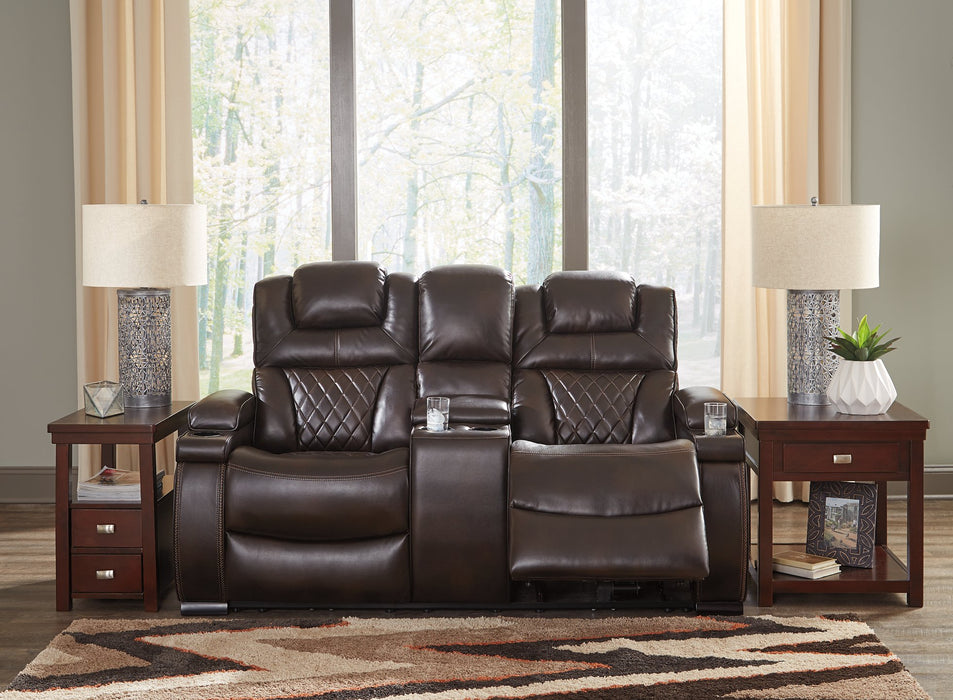 Warnerton Power Reclining Loveseat with Console - World Furniture Gallery (Newark, CA)