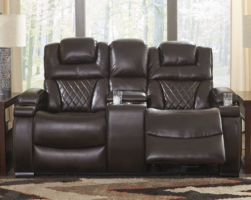 Warnerton Power Reclining Loveseat with Console - World Furniture Gallery (Newark, CA)