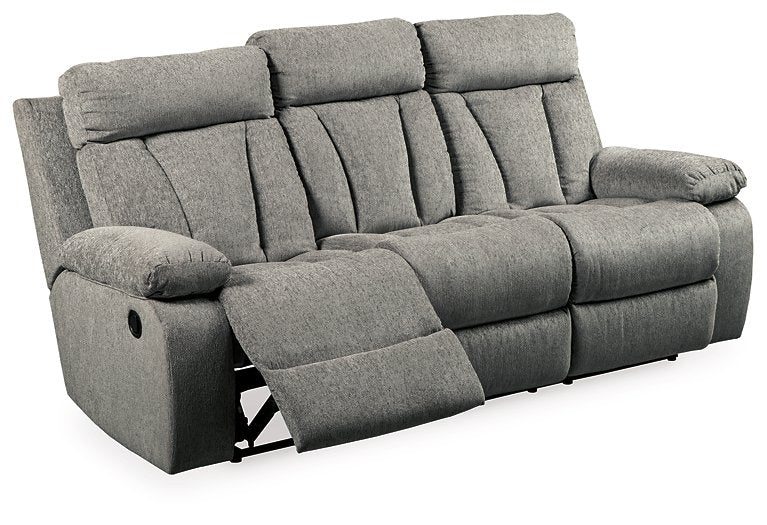 Mitchiner Reclining Sofa with Drop Down Table - World Furniture Gallery (Newark, CA)