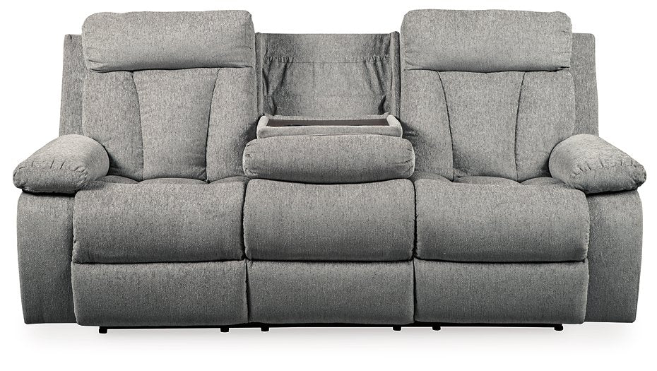 Mitchiner Reclining Sofa with Drop Down Table - World Furniture Gallery (Newark, CA)