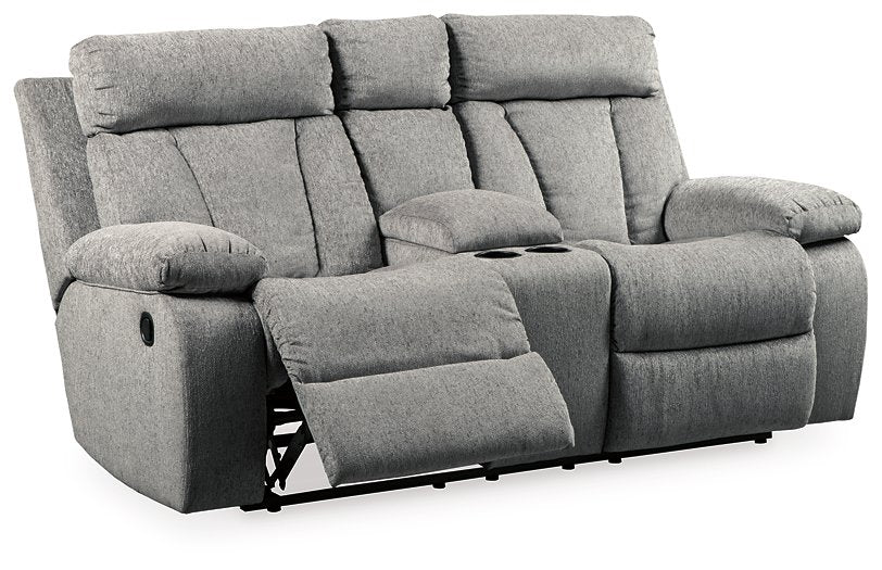 Mitchiner Reclining Loveseat with Console - World Furniture Gallery (Newark, CA)