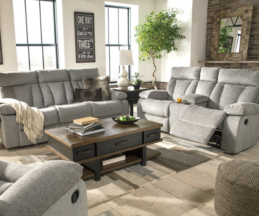 Mitchiner Reclining Sofa with Drop Down Table - World Furniture Gallery (Newark, CA)