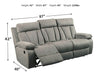 Mitchiner Reclining Sofa with Drop Down Table - World Furniture Gallery (Newark, CA)