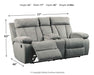 Mitchiner Reclining Loveseat with Console - World Furniture Gallery (Newark, CA)