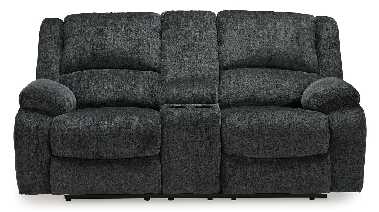 Draycoll Power Reclining Loveseat with Console - World Furniture Gallery (Newark, CA)