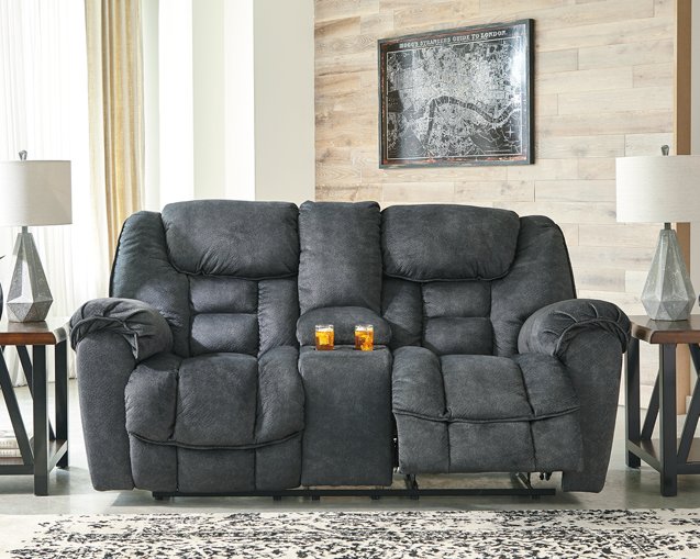 Capehorn Reclining Loveseat with Console - World Furniture Gallery (Newark, CA)