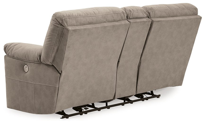 Cavalcade Power Reclining Loveseat with Console - World Furniture Gallery (Newark, CA)